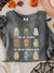Math Teacher Halloween Vintage Print Casual Sweatshirt