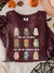 Math Teacher Halloween Vintage Print Casual Sweatshirt