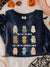 Math Teacher Halloween Vintage Print Casual Sweatshirt