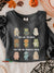 Math Teacher Halloween Vintage Print Casual Sweatshirt