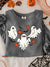 Funny Cute Halloween Vintage Print Casual Sweatshirt