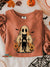 Cute Black Cat Ghost Vintage Print Casual Sweatshirt
