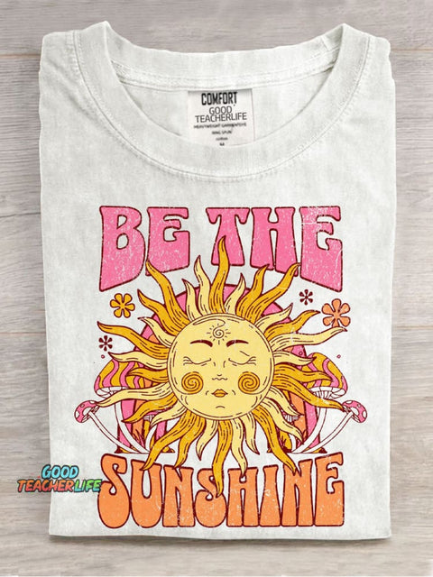 Be The Sunshine Casual Print T-Shirt