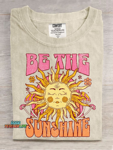 Be The Sunshine Casual Print T-Shirt