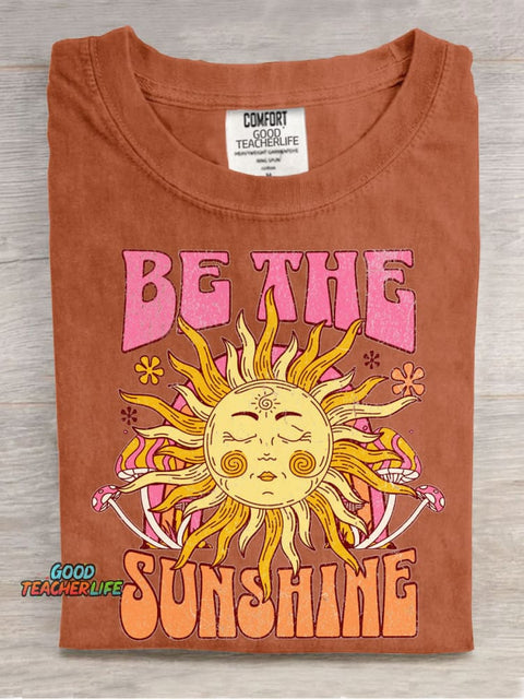 Be The Sunshine Casual Print T-Shirt