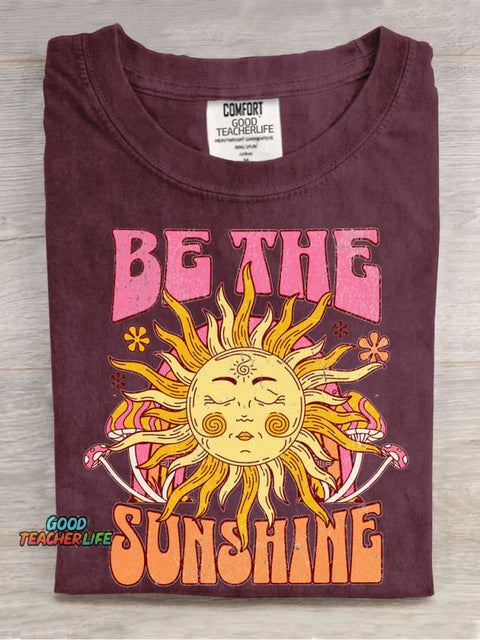 Be The Sunshine Casual Print T-Shirt