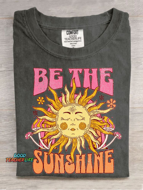 Be The Sunshine Casual Print T-Shirt
