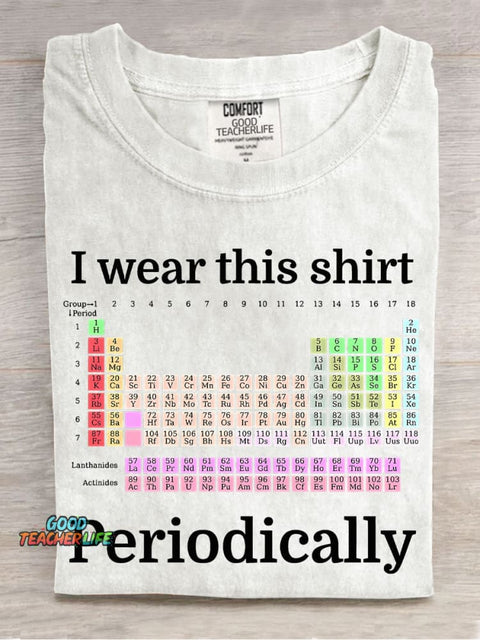 Periodic Table of Elements Casual Print T-Shirt