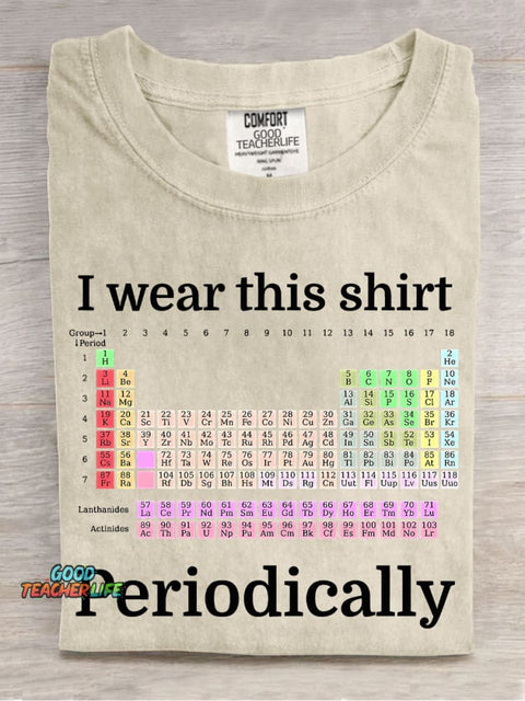 Periodic Table of Elements Casual Print T-Shirt