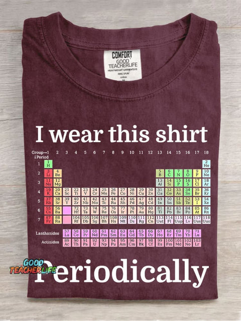Periodic Table of Elements Casual Print T-Shirt