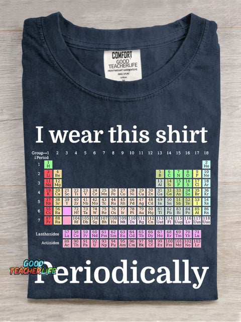 Periodic Table of Elements Casual Print T-Shirt