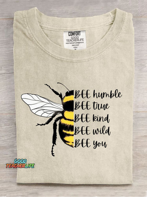 Wonderful Qualities Bee Casual Print T-Shirt