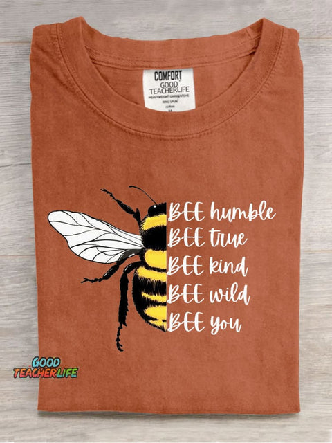 Wonderful Qualities Bee Casual Print T-Shirt