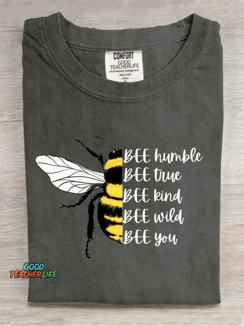 Wonderful Qualities Bee Casual Print T-Shirt