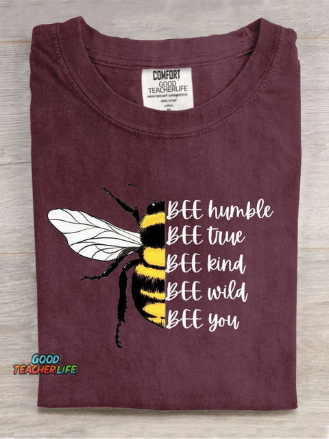 Wonderful Qualities Bee Casual Print T-Shirt