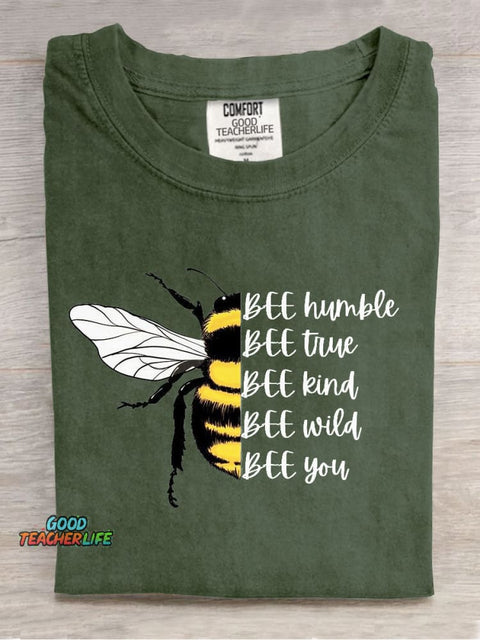 Wonderful Qualities Bee Casual Print T-Shirt