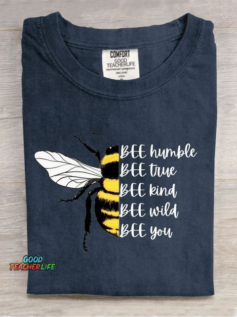 Wonderful Qualities Bee Casual Print T-Shirt