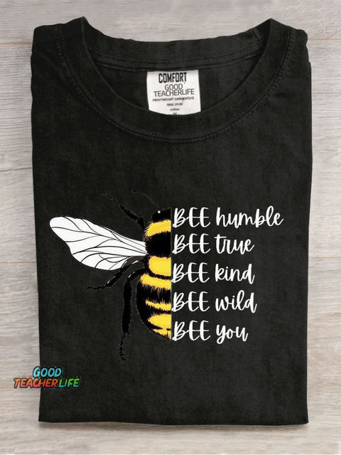 Wonderful Qualities Bee Casual Print T-Shirt