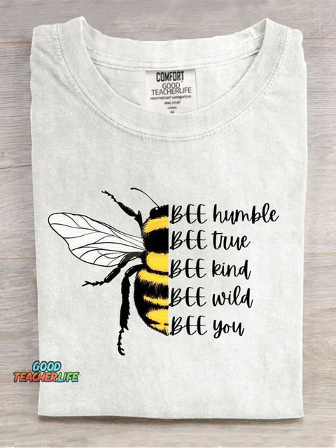 Wonderful Qualities Bee Casual Print T-Shirt