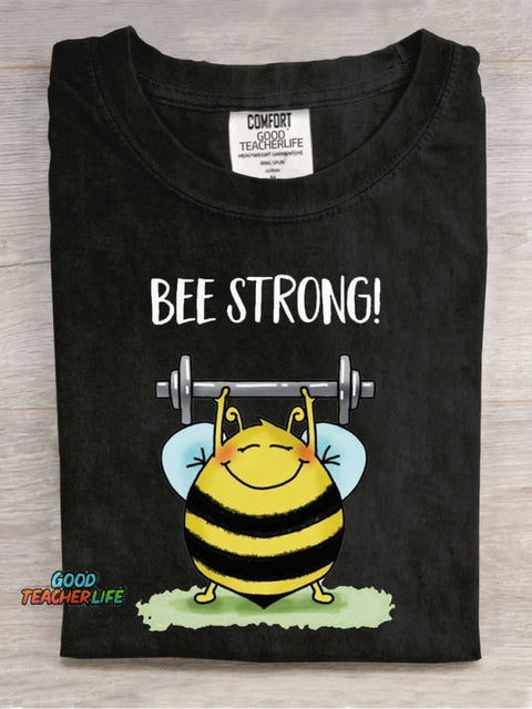 Be Strong Casual Print T-Shirt
