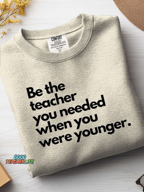 Teacher Fun Print Casual Sweatshirt
