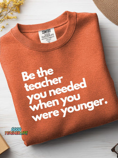 Teacher Fun Print Casual Sweatshirt