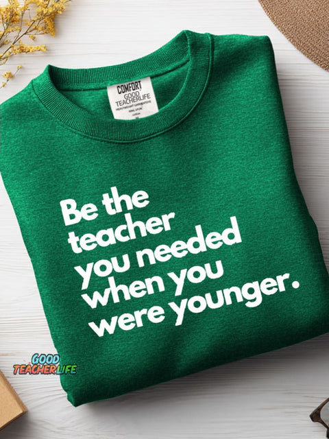 Teacher Fun Print Casual Sweatshirt