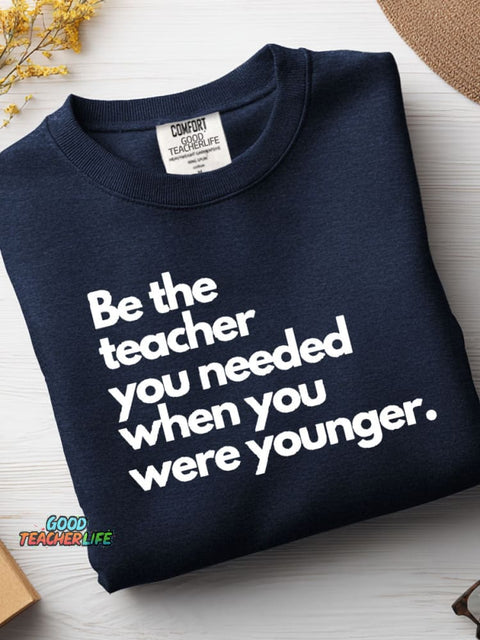 Teacher Fun Print Casual Sweatshirt