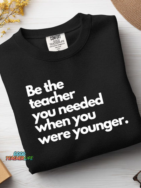 Teacher Fun Print Casual Sweatshirt