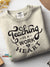 Teacherlife Vintage Print Casual Sweatshirt