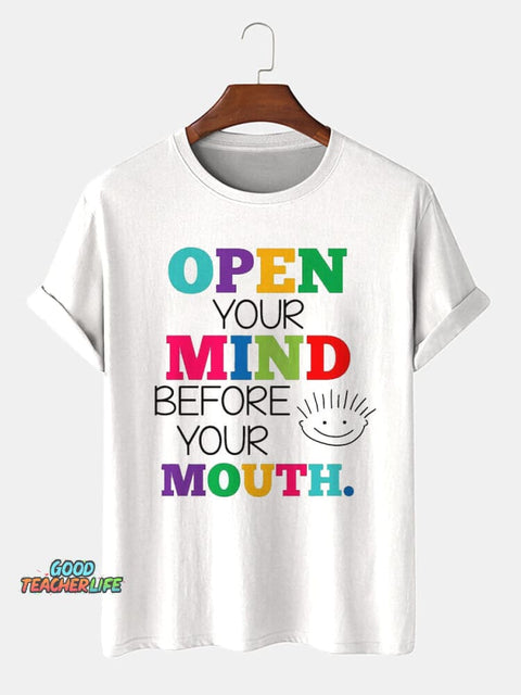 Open Mind Decorative Pattern T-shirt
