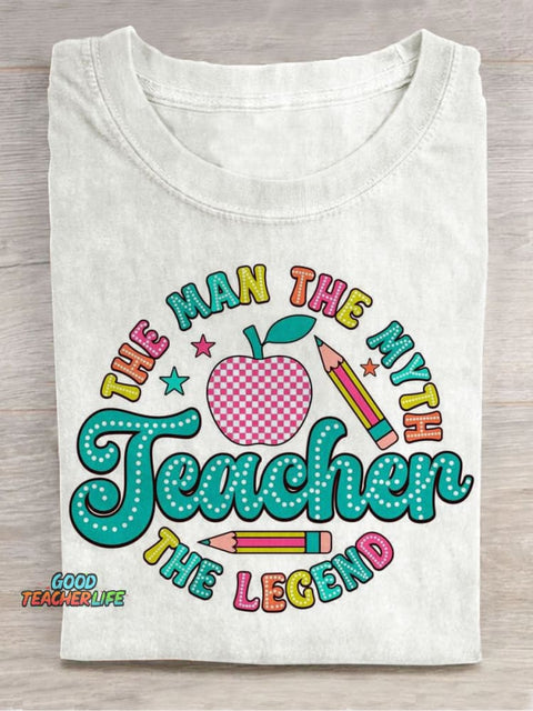 Teacher Decorative Pattern T-shirt