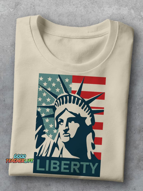American Liberty Decorative Pattern T-shirt