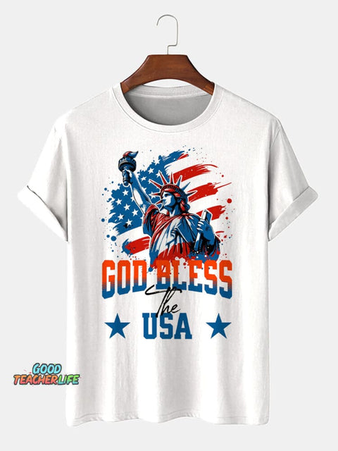 God Bless America Decorative Pattern T-shirt