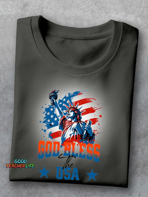 God Bless America Decorative Pattern T-shirt