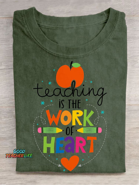 Positive Slogan Decorative Pattern T-shirt