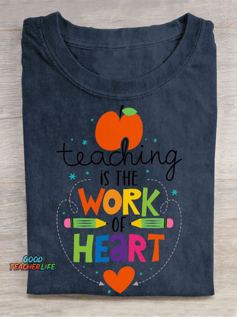 Positive Slogan Decorative Pattern T-shirt