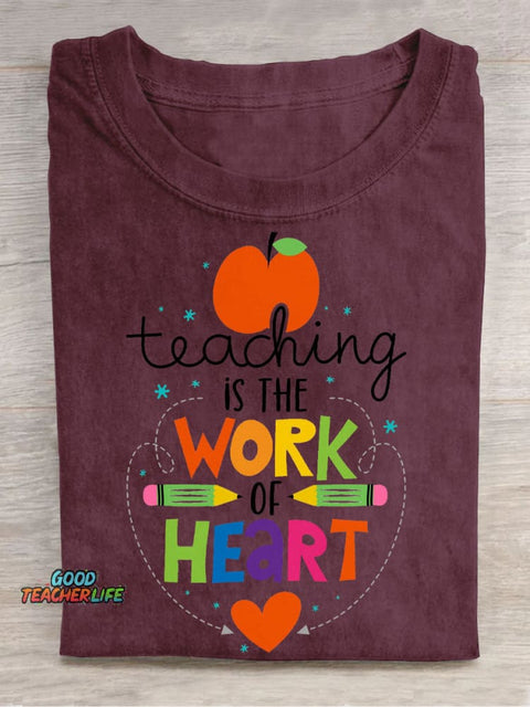 Positive Slogan Decorative Pattern T-shirt