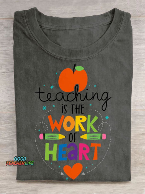 Positive Slogan Decorative Pattern T-shirt