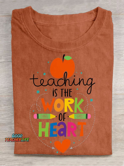 Positive Slogan Decorative Pattern T-shirt