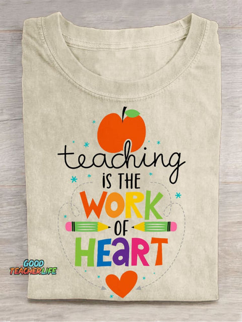 Positive Slogan Decorative Pattern T-shirt