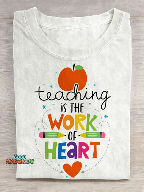Positive Slogan Decorative Pattern T-shirt