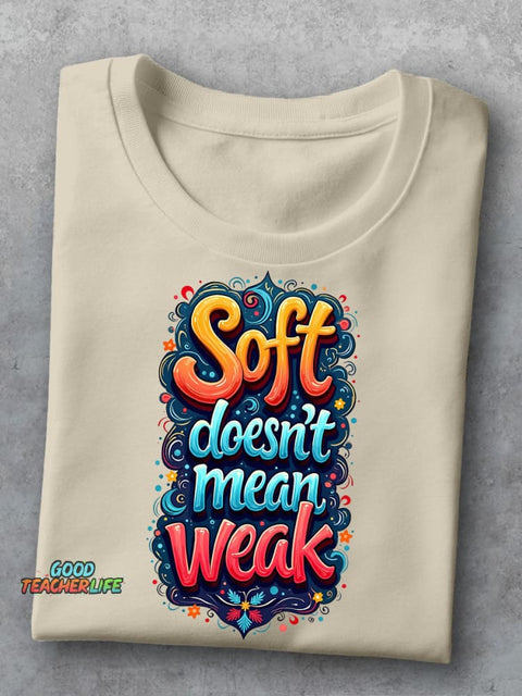 Soft Power Decorative Pattern T-shirt