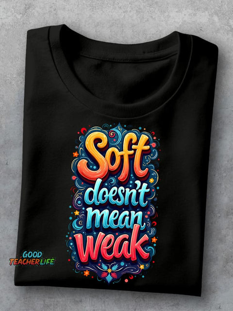 Soft Power Decorative Pattern T-shirt