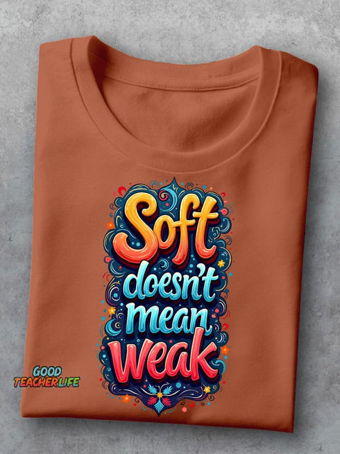 Soft Power Decorative Pattern T-shirt