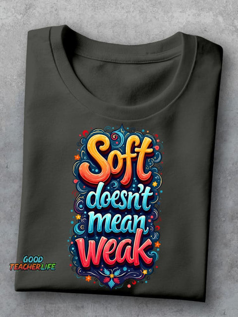 Soft Power Decorative Pattern T-shirt