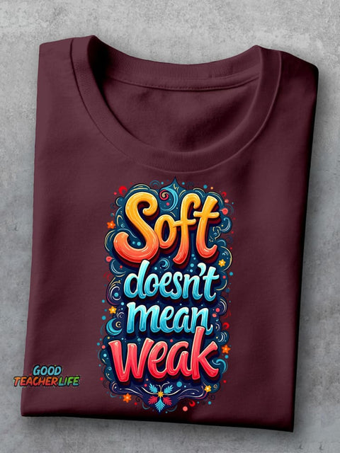 Soft Power Decorative Pattern T-shirt