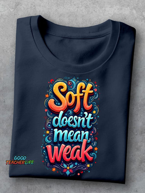 Soft Power Decorative Pattern T-shirt