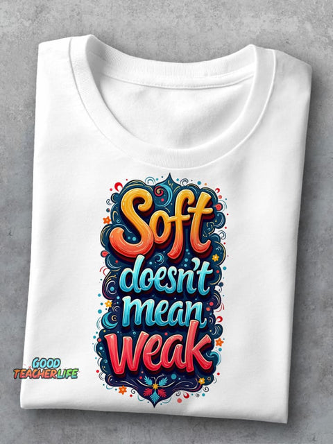 Soft Power Decorative Pattern T-shirt