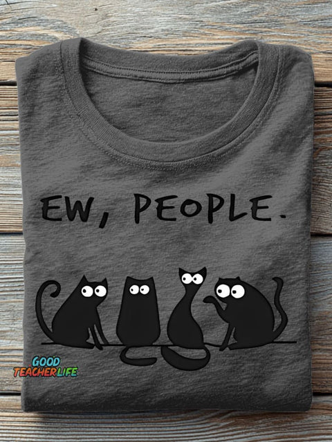 Ew People Decorative Pattern T-shirt